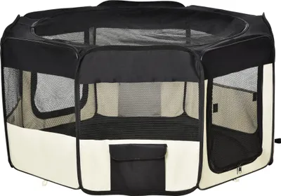 Produktbild von PawHut Puppy Run Free Run Enclosure Pet Playpen Puppy Fen Dog Playpen 600D Oxford Ø120 x H58 cm