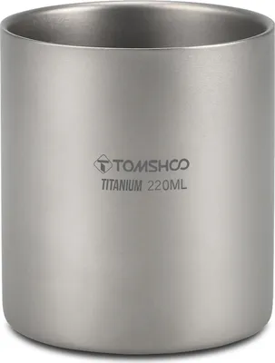 Obrázek produktu pro TOMSHOO, 220 ml, termoska z dvojité titanové stěny, vhodná jako hrnek na vodu nebo kávu, ideální pro domácnost, kancelář, kempování, outdoorové aktivity, turistiku a pikniky
