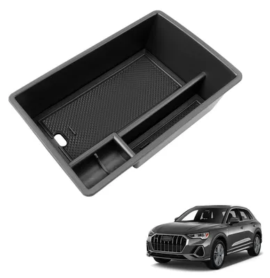Image de Boîte de rangement pour console centrale, compatible avec Audi Q3 (modèle F3) de 2019 à 2024