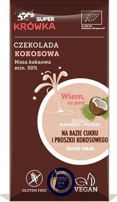 Image de CHOCOLAT AUX NOIX DE COCOS SANS GLUTENE80 g - SUPER FUDGIO