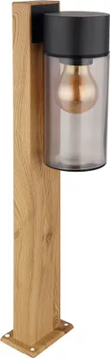 Produktbild von Außenleuchte, Wegelampe, Edelstahl, Holzoptik, IP44, H 50 cm