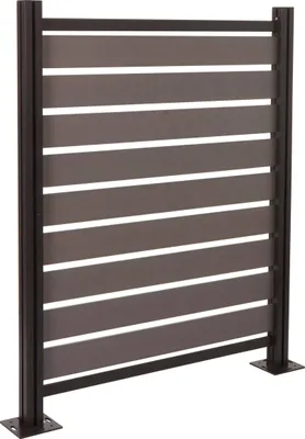 Immagine prodotto di Recinzione per cassonetti in alluminio HWC-K57, elemento di base per il rivestimento dei cassonetti, aspetto legno estensibile 130x110x6cm ~ grigio