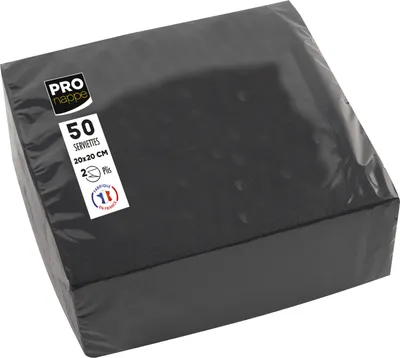 Zdjęcie produktu dla PROnappe SV622021I PROnappe Cocktail-Servietten, 200 x 200 mm, schwarz