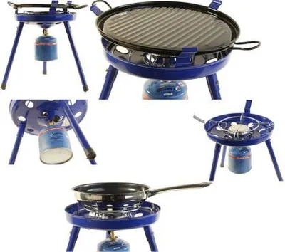 Immagine prodotto di Griglia da campeggio 3-in-1, compatibile con bombole a vite