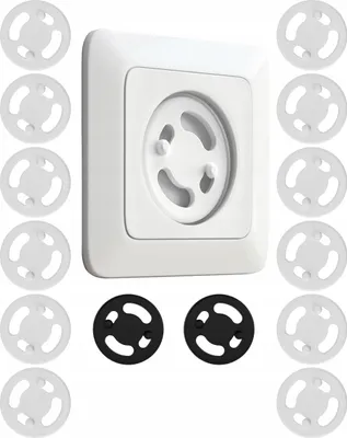 Immagine prodotto di Spina di protezione per presa di corrente Wessper, cappuccio di protezione al tatto, blocco di sicurezza per bambini per prese di corrente e prese multiple in bianco 12 pz.