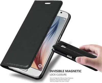 Image de Cadorabo Housse pour Samsung Galaxy S6 Housse de protection en noir Housse pour portable Etui Case Cover Fermeture magnétique