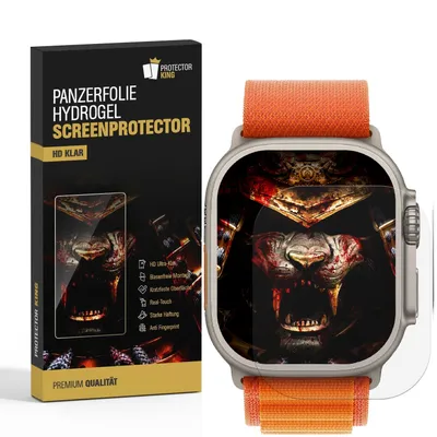 Produktbild von 3x Hydrogel-Glass für Apple Watch Ultra 2 49mm Selbstheilend für Micro Kratzer 3D KLAR Panzerfolie Displayschutz Schutzfolie Screen-Protector