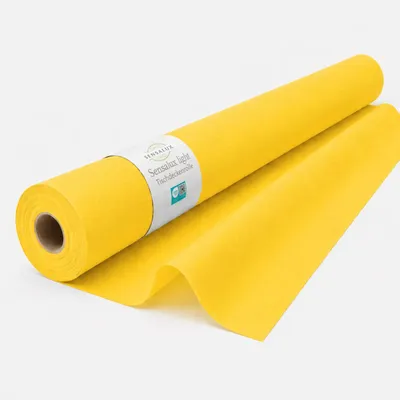 Produktbild von Sensalux Light Tischdeckenrolle Gelb aus Vlies, 1,10 x 25 m, abwaschbar, wasserabweisend, stoffähnlich, für Party, Hochzeit & Catering