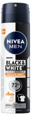 Produktbild von NIVEA MEN Black&White Ultimate Impact Antitranspirant-Spray für Männer, 150 ml