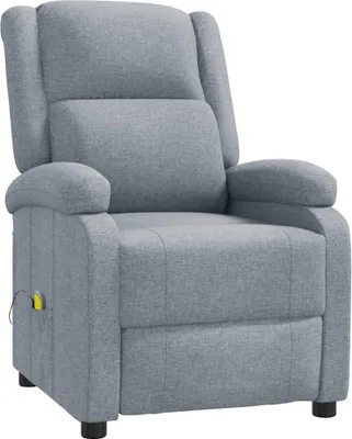 Obrázok produktu pre masážne kreslo vidaXL Light Grey Fabric