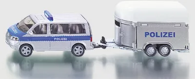 Produktbild von Siku PKW mit Pferdeanhänger Spielzeugauto blau/silber ; 2310
