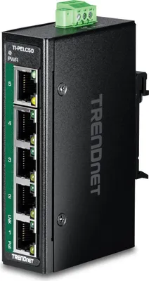 Obrázok produktu pre Trendnet TI-PELC50, Nespravované, Fast Ethernet (10/100), Plne duplexný režim, Podpora napájania cez Ethernet (PoE), Inštalácia do Racku