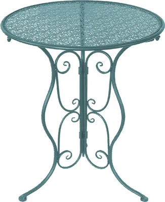 Produktbild von Gartentisch Lani für überdachten Außenbereich, Eisen, Blau, Ø 55 cm, Höhe 70 cm