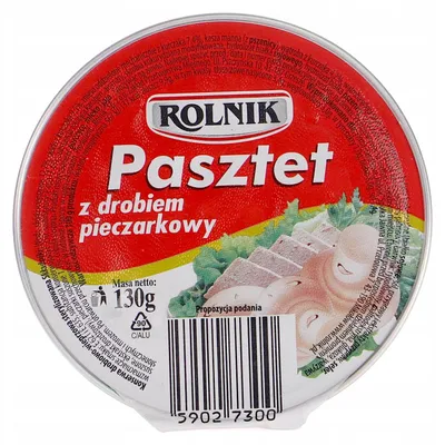 Obrázek produktu pro Pasztet drobiowo-pieczarkowy Rolnik - 130g - Smakowity posiłek