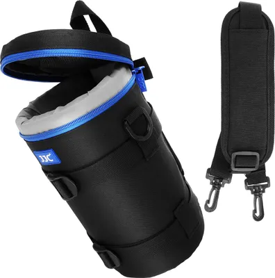 Image de JJC DLP-6II Hydrofuge Sacoche de luxe pour objectif avec bandoulière s'adapte à la taille de l'objectif ci-dessous 113 x 240 mm