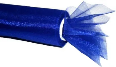 Produktbild von Deko-Organza 16 cm, 1 Rolle, blau