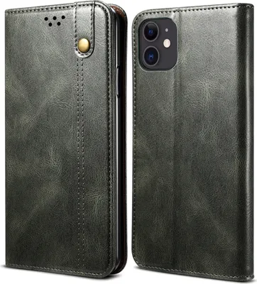 Produktbild von iPhone 11 Hülle, LaimTop Leder Flip Brieftasche Schutzhülle für iPhone 11 Grün