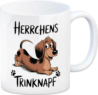 Produktbild von Dackel Cartoon Herrchens Trinknapf Kaffeebecher