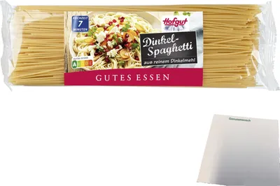Produktbild von Hofgut Dinkel-Spaghetti (500g Beutel) + usy Block