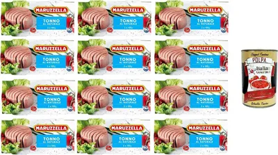 Produktbild von 12x Maruzzella Natürlicher Thunfisch (2x100gr)+ Italian Gourmet polpa 400g