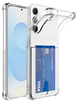 Produktbild von Geeignet für Samsung Galaxy S25 Telefon Fall mit Cardslot Transparentes Silikon TPU zurück Abdeckung Fall mit Cardslot - Smartphonics