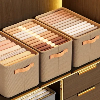 Produktbild von 3 Stück Schubladen Organizer für Kleidung, Kleiderschrank Organizer, Faltbare Schrank Organizer, Schubladen Ordnungssystem für Jeans, Hemden