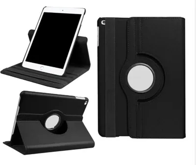 Obrázek produktu pro obal na tablet – vhodný pro iPad 5. generace – 9,7 palců – otočné o 360 stupňů, funkční jako stojan – černý