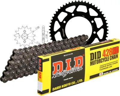 Produktbild von Kettensatz DID Stahl 428HD / 136 Clipschloss für Rieju Marathon LC Cross Pro Supermoto AC MRT Freejump 125 ccm Bj. 2010 - 2015
