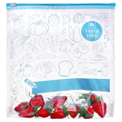 Image de Sacs en plastique à fermeture étanche pour réfrigérateur et congélateur, 3L, paquet de 10
