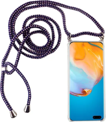 Produktbild von Handykette für Huawei P40 Pro - Smartphone Necklace Hülle mit Band - Schnur mit Case zum umhängen in Violett