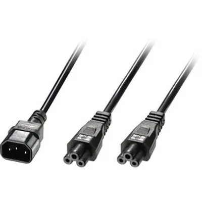 Produktbild von LINDY IEC-Y-Netzkabel Schuko auf 2x C13 2m