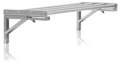 Produktbild von Wandregal Edelstahl klappbar Stangendesign 90 x 30 cm Silber