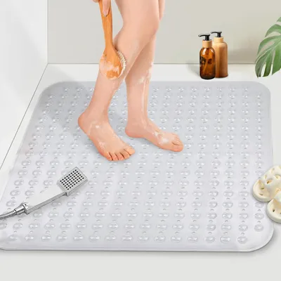 Immagine prodotto di Tappetino antiscivolo per doccia, forma quadrata, dimensioni 80 x 80 cm, trasparente