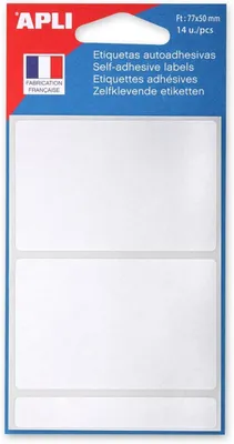 Produktbild von APLI Vielzweck Etiketten 50 x 77 mm weiß 14 Etiketten