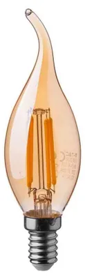 Obrázok produktu pre V-Tac VT-1948 LED žiarovka, filamentový dizajn, teplá farba, 4W, pätica E14, 2200K - 217114