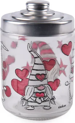 Produktbild von Excelsa Küchentopf Gnome Sweet Home Glas 10Xh15X10 Cm Bunt