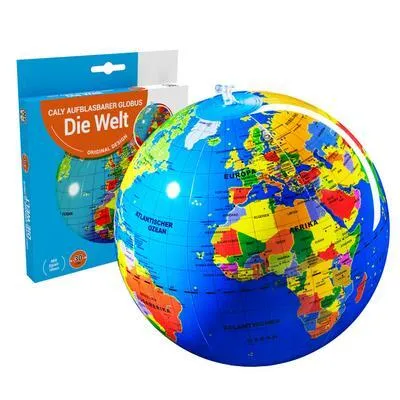 Produktbild von HCM Kinzel Caly 76114 - Aufblasbarer Globus glänzend, Kinderspiele