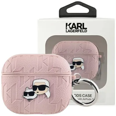 Immagine prodotto di Custodia Karl Lagerfeld Monogram Karl & Choupette Head Na Airpods 3 - Różowe