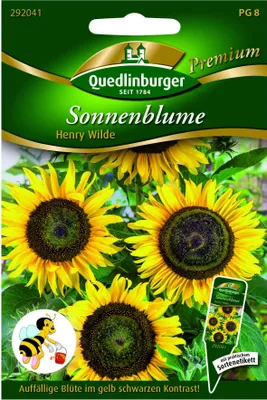 Produktbild von Quedlinburger Saatgut - Sonnenblumen Henry Wilde - Samen - 292041