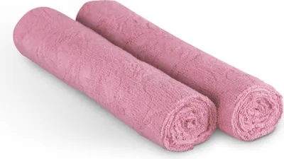 Produktbild von Mikrofaser Reinigungstücher im Set Putztücher 65cm x 45cm für alle Flächen, etc. mit moderner Hochtief-Struktur - ( 2er Pack ) Rose