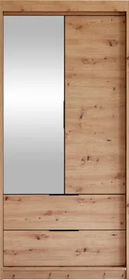 Produktbild von MIRJAN24 Kleiderschrank Majorka 103, Schlafzimmer, Drehtürenschrank, mit Kleiderstange, Modern, Garderobenschrank (Farbe: Artisan Eiche)