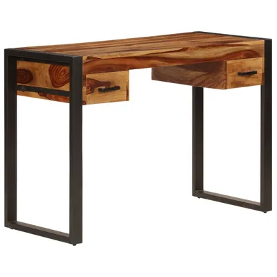 Produktbild von Möbel Schreibtisch mit 2 Schubladen 110x50x77 cm Massivholz Akazie - Schreibtische 247401