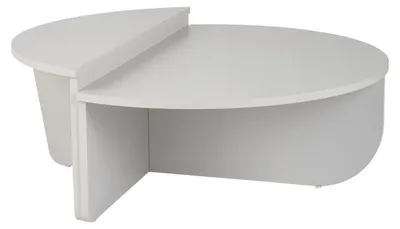 Image de Tables basses gigognes en bois MDF mélaminé blanc 90 x 60 x 30 cm lot de 2