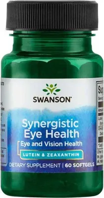 Zdjęcie produktu dla Synergistic Eye Health luteina i zeaksantyna 60 kapsułek miękkich Swanson Health Products