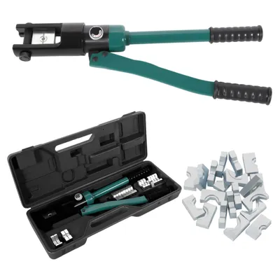 Zdjęcie produktu dla Szczypce do zaciskania Hydrauliczne końcówki kablowe / końcówki kablowe 16-300 mm² 16 ton Hydrauliczne szczypce do zaciskania Szczypce do zaciskania Obrotowa głowica zaciskająca z walizką transportową