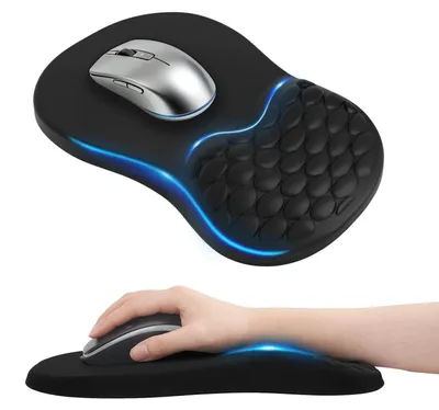 Imagen del producto de Alfombrilla ergonómica para ratón con reposamuñecas y botones de masaje - Color