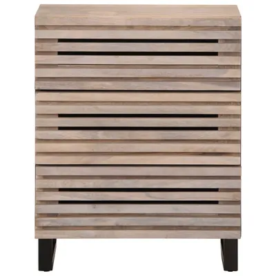 Immagine prodotto di Credenza Bianca 60x34x75 cm in Legno Massello di Mango