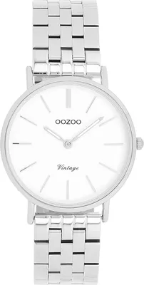 Produktbild von Oozoo Armbanduhr silber Metall Vintage Series Damen Analog-Quarzuhr UOC20405