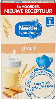 Produktbild von Nestlé Pyjamapapje Biscuit für Babys ab 6 Monaten, 750 g – Nährstoffreicher Snack