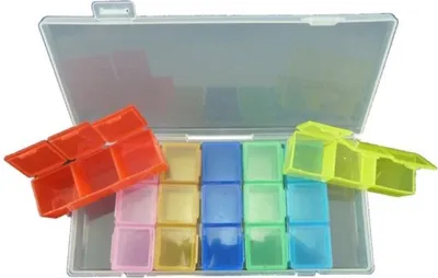 Immagine prodotto di Go Go Gadget – Dispenser per pillole in plastica – 7 giorni – 3 scomparti